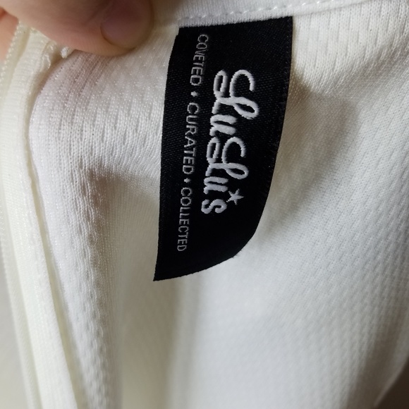 Lulu's White & Silver Dress - Picture 5 of 6